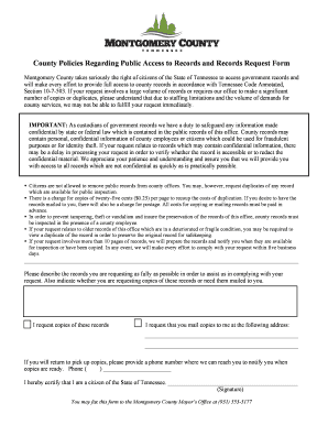 Montgomery County Records Request Form