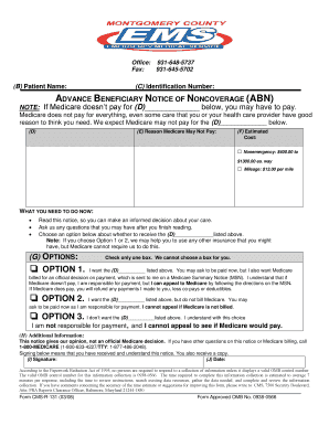 Advance Beneficiary Notice of Noncoverage (ABN)