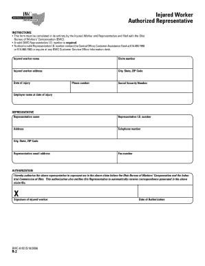 Ohio Injured Worker Authorization Form