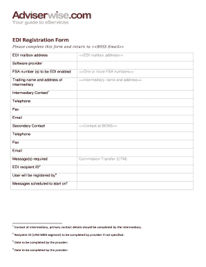 EDI Registration Form