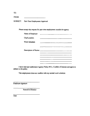 Part-Time Employment Approval Request