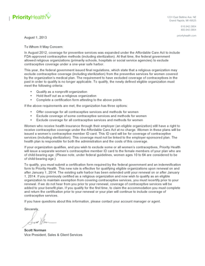 Religious Group Certification Form