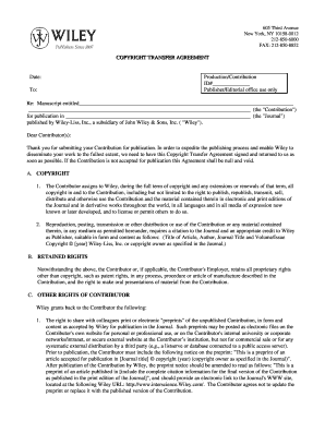 Copyright Transfer Agreement