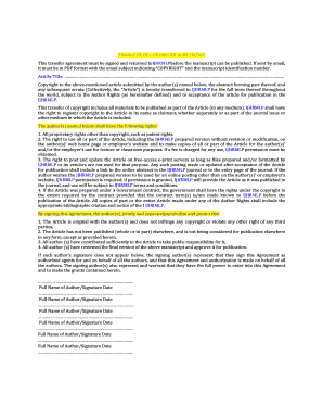 Copyright Transfer Agreement