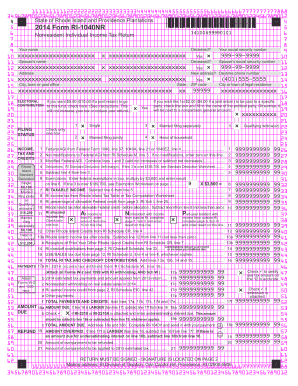 Rhode Island Nonresident Individual Income Tax Return