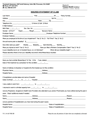 Insured Statement of Claim