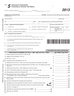 Wisconsin Corporation Franchise or Income Tax Return