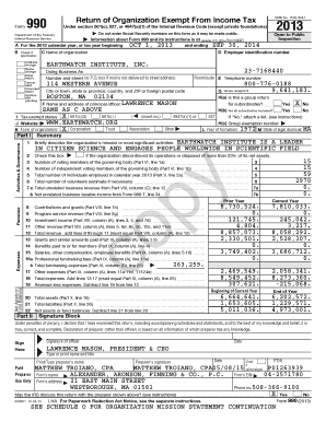 Form 990 Return of Organization Exempt From Income Tax