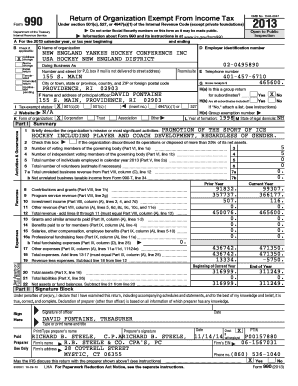 Form 990 Return of Organization Exempt From Income Tax