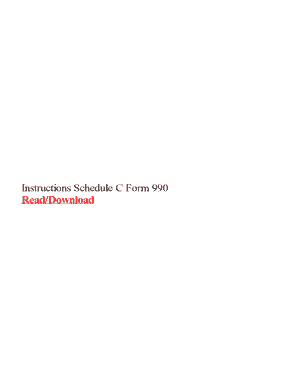 Schedule C Form 990 Instructions