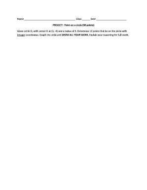 Math Project: Points on a Circle