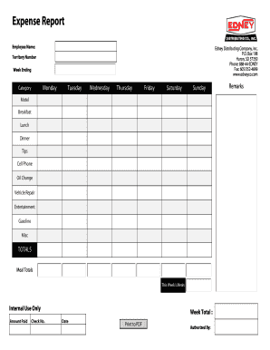 Expense Report Form