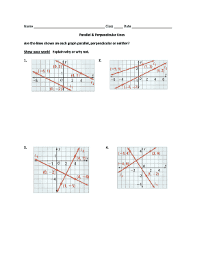 Parallel and Perpendicular Lines Worksheet