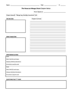 The House on Mango Street Chapter Notes