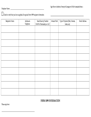 Form 1099 E-file Authorization
