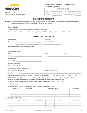 FaithGuard Commercial Property Application