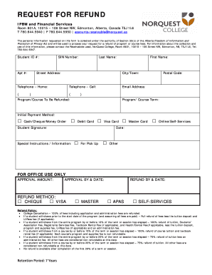 Request for Refund Form