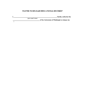 Waiver to Release Educational Records