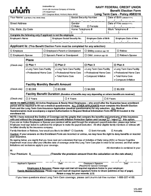 Long Term Care Benefit Election Form