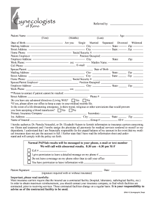Patient Demographic Sheet