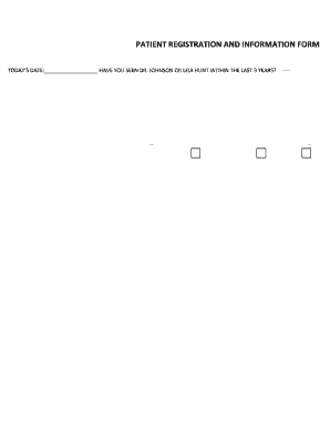 Patient Registration and Information Form