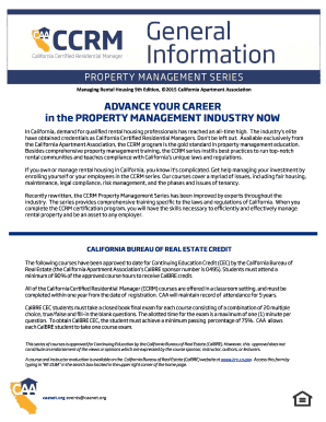 California Certified Residential Manager (CCRM) Program