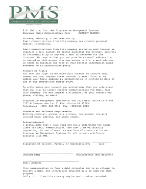 Consumer Email Authorization Form