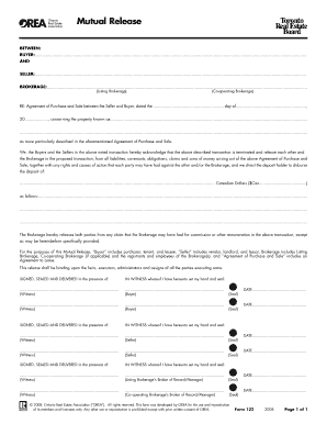 Mutual Release Real Estate Agreement
