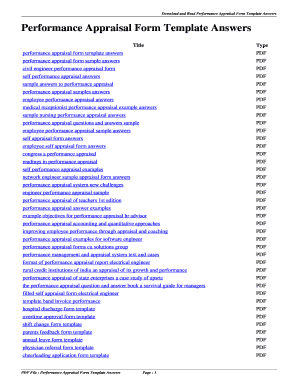 Va eperformance example - Performance Appraisal Form Template Answers - bourz no-ip