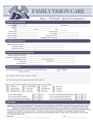 New Patient Questionnaire