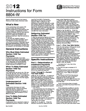 Instructions for Form 8804-W