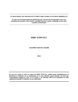 Formulaire de procuration HSBC ETFS