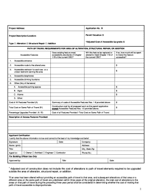 California Accessible Exception Form