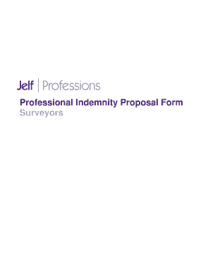 Professional Indemnity Proposal Form for Surveyors