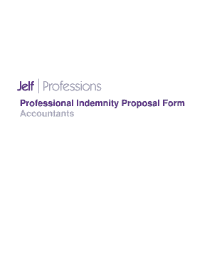 Professional Indemnity Proposal Form for Accountants