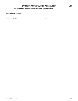 Satellite Antenna/Dish Agreement