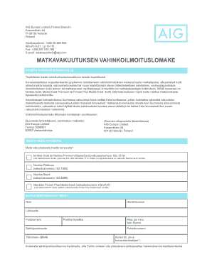 Travel Insurance Claim Form