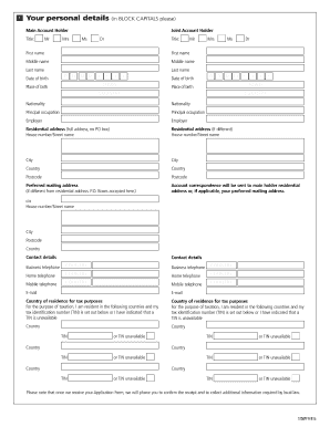 TD Direct Investing International Application Form