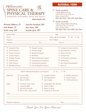 Willamette Referral Form