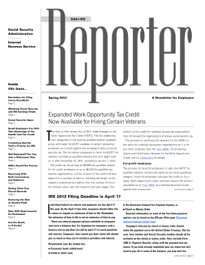 IRS Reporter Spring 2012