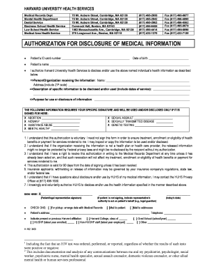 Authorization for Disclosure of Medical Information