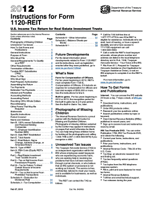 Instructions for Form 1120-REIT