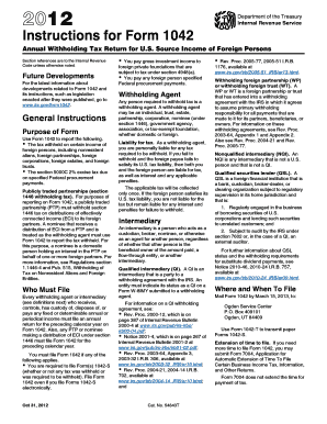 Instructions for Form 1042