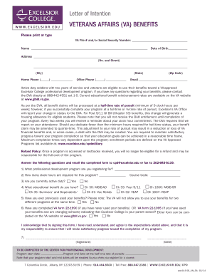VA Benefits Letter of Intention