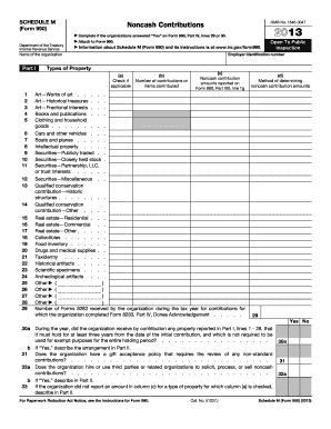 Schedule M Noncash Contributions Form 990