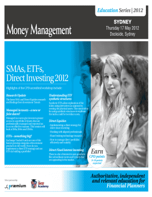 SMAs ETFs Direct Investing 2012 - Praemium
