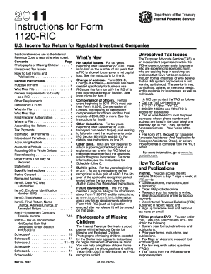 Instructions for Form 1120-RIC