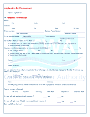 Application for Employment