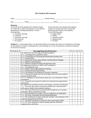 ISSL Standards Self-Assessment Form