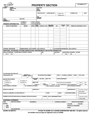 Commercial Property Insurance Application Form